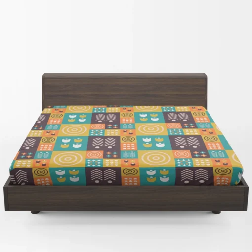 Flat Scandinavian Design Pattern Fitted Sheet 1