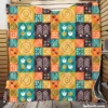 Flat Scandinavian Design Pattern Quilt Blanket