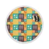 Flat Scandinavian Design Pattern Round Beach Towel