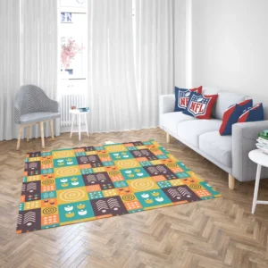 Flat Scandinavian Design Pattern Rug 2