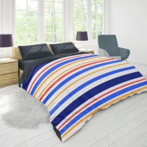 Flat Stripes Seamless Pattern Duvet Cover 1