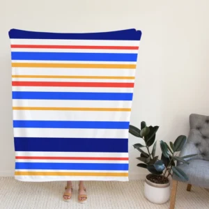 Flat Stripes Seamless Pattern Fleece Blanket