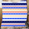 Flat Stripes Seamless Pattern Quilt Blanket