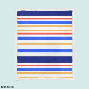 Flat Stripes Seamless Pattern Sherpa Fleece Blanket 1