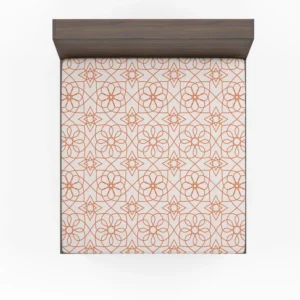 Flat Style Arabesque Pattern Fitted Sheet