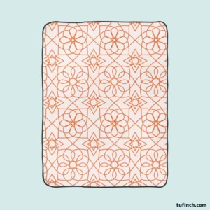 Flat Style Arabesque Pattern Fleece Blanket 1