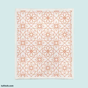 Flat Style Arabesque Pattern Sherpa Fleece Blanket 1