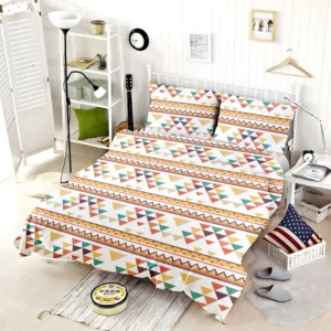 Flat Traditional Native American Pattern Bedding Set