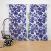 Floral Blue Toile Pattern Curtain