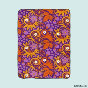 Floral Bouquets Pattern Design Fleece Blanket 1