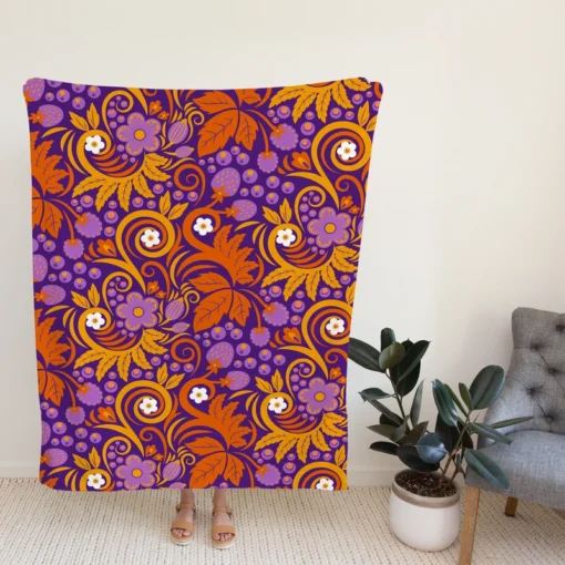 Floral Bouquets Pattern Design Fleece Blanket