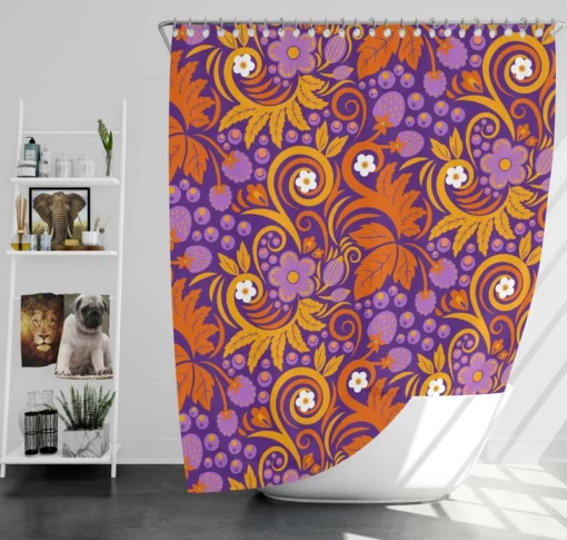 Floral Bouquets Pattern Design Shower Curtain