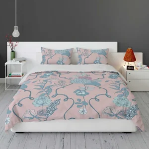 Floral Chinoiserie Style Pattern Bedding Set 1