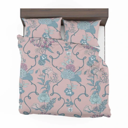 Floral Chinoiserie Style Pattern Bedding Set 2