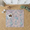 Floral Chinoiserie Style Pattern Rug