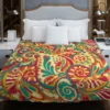 Floral Doodle Design Duvet Cover