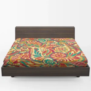 Floral Doodle Design Fitted Sheet 1