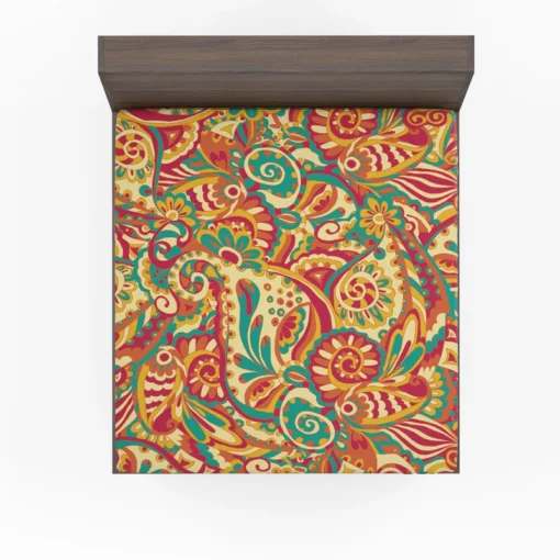 Floral Doodle Design Fitted Sheet