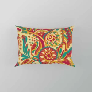 Floral Doodle Design Pillow Case