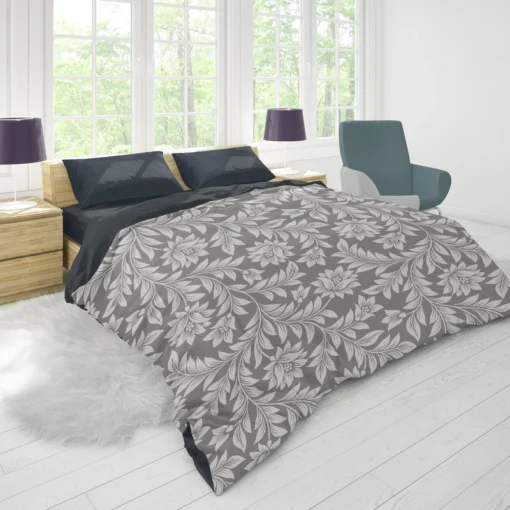 Floral Drawn Sketch Design Duvet Cover 1