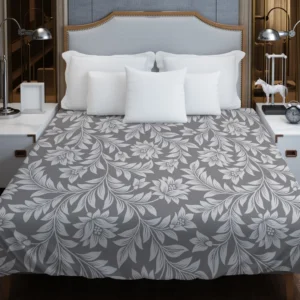 Floral Drawn Sketch Design Duvet Cover