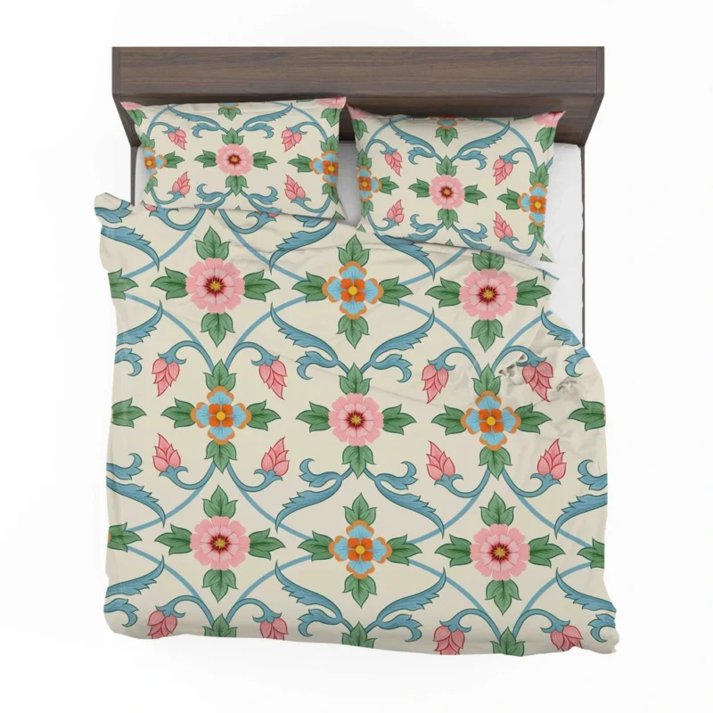 Floral Folk Art Pattern Bedding Set 2