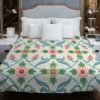 Floral Folk Art Pattern Duvet Cover