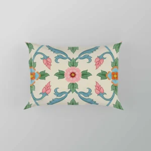 Floral Folk Art Pattern Pillow Case