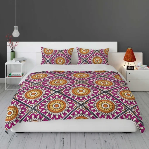 Floral Geometric Ethnic Pattern Bedding Set 1