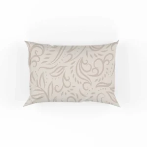 Floral Line Art Flat Design on Watusi Pink Pillow Case