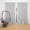 Floral Pattern on Goose Background Curtain