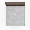 Floral Pattern on Goose Background Fitted Sheet