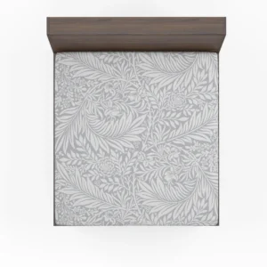 Floral Pattern on Goose Background Fitted Sheet