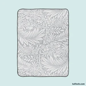 Floral Pattern on Goose Background Fleece Blanket 1