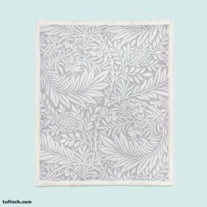 Floral Pattern on Goose Background Sherpa Fleece Blanket 1