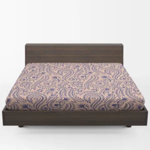 Floral Pattern on Pink Background Fitted Sheet 1