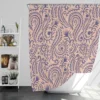 Floral Pattern on Pink Background Shower Curtain