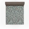 Floral  Pattern on Slate Gray Fitted Sheet