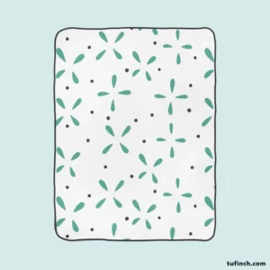 Floral Petal Minimalistic Fleece Blanket 1