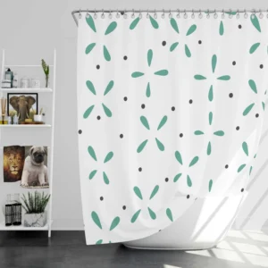 Floral Petal Minimalistic Shower Curtain