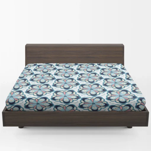 Floral Print Pattern Fitted Sheet 1