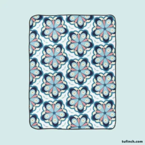 Floral Print Pattern Fleece Blanket 1