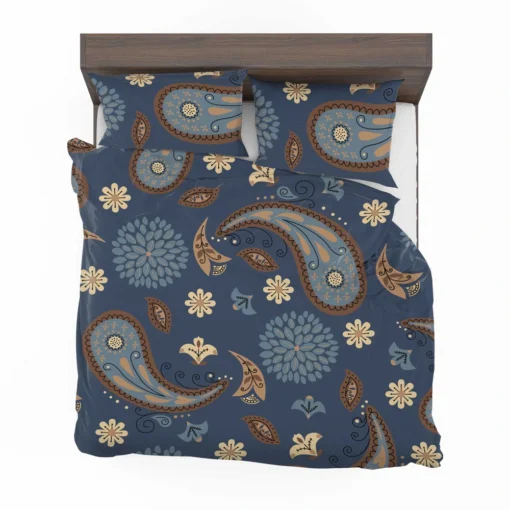 Floral Tan Batik Traditional Paisley Bedding Set 2