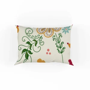 Flower Pattern on Elegant Texture Pillow Case