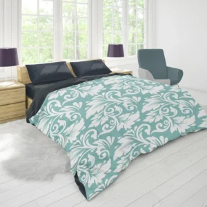 Flower Seamless Pattern with Elegant Texture Duvet Cover 1