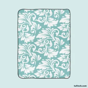 Flower Seamless Pattern with Elegant Texture Fleece Blanket 1