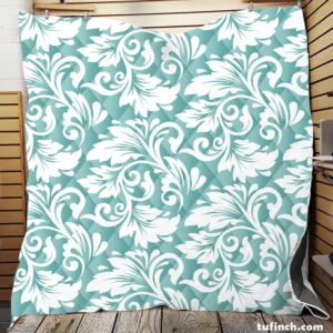 Flower Seamless Pattern with Elegant Texture Quilt Blanket