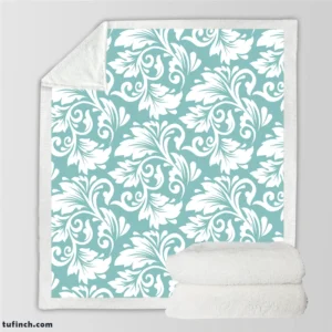 Flower Seamless Pattern with Elegant Texture Sherpa Fleece Blanket