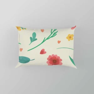 Flowers Blossoms Leaves Pillow Case