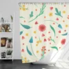 Flowers Blossoms Leaves Shower Curtain